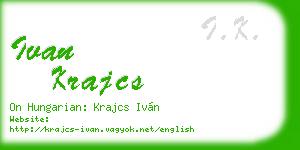 ivan krajcs business card