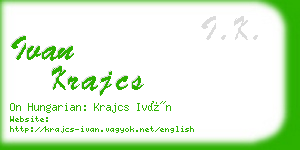 ivan krajcs business card